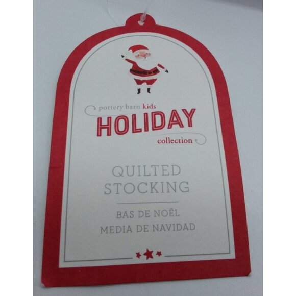 Pottery Barn Kids Christmas Stocking Snowman Mommy Holiday Quilted Red - Picture 5 of 10
